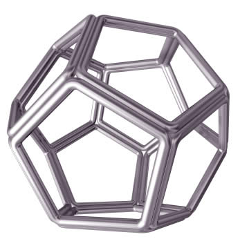 Dodecahedron made of steel tube