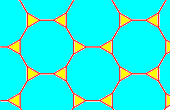 Semi-regular tessellation with vertex notation 3.12.12 (triangles and dodecagons)