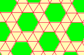 Semi-regular tessellation with vertex notation 3.3.3.3.6 (triangles and hexagons)