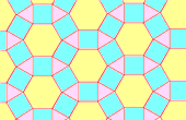 Semi-regular tessellation with vertex notation 3.4.6.4 (triangles, squares, and hexagons)