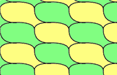 Tessellation pattern made of curvy, irregular shapes