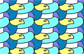 Tessellation pattern made of stylized eagle shapes