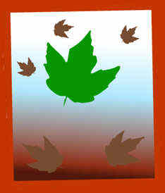 Forest with vibrant orange and yellow autumn leaves