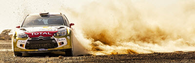 car sliding with dust