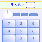 Math trainer app icon showing multiplication symbols