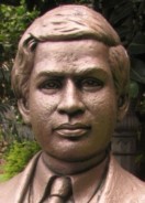 Portrait of mathematician Srinivasa Ramanujan