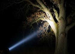 Focused flashlight beam