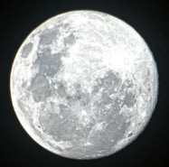 The full Moon in the night sky