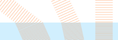 Animated wave fronts slowing and changing direction as they enter a denser medium.